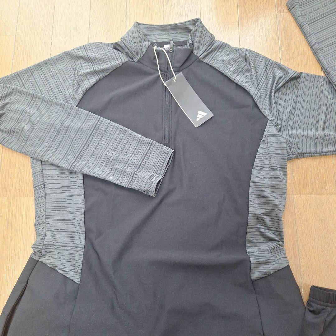 adidas レディース ゴルフ ワンピース 黒/グレー