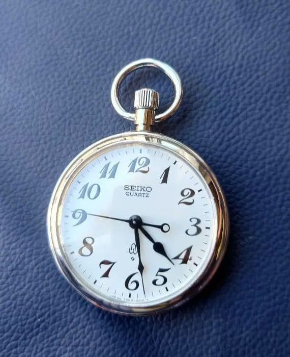 【稼働中・希少】SEIKO クォーツ 懐中時計 鉄道時計 国鉄 JR