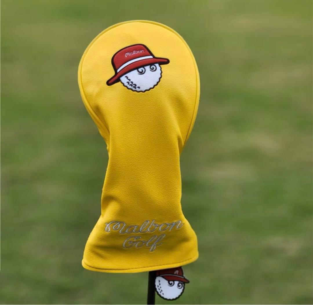 【大人気値下げ新品4点セット】MalbonGolfマルボンゴルフクラブカバー黄色