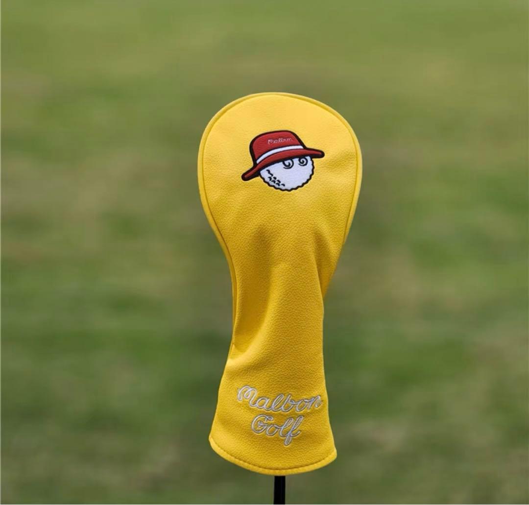 【大人気値下げ新品4点セット】MalbonGolfマルボンゴルフクラブカバー黄色