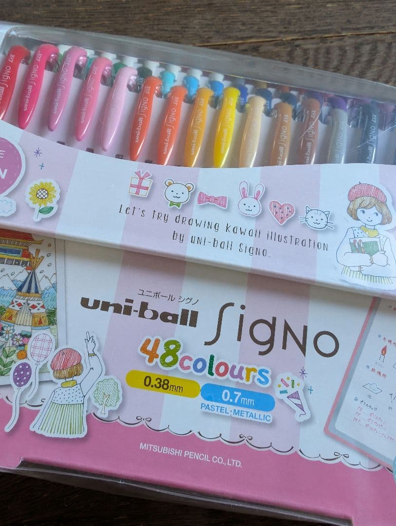 uni signo ボールペンセット ４８色新品