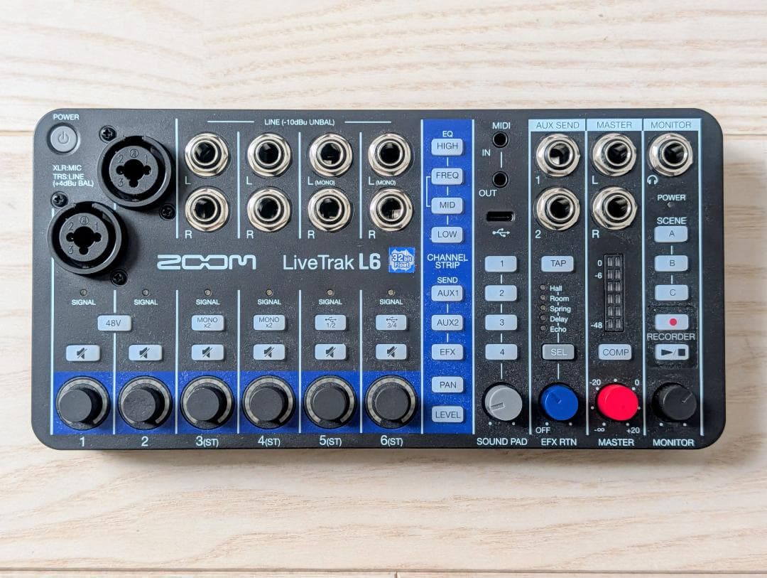 ZOOM LiveTrak L6 オーディオインターフェイス