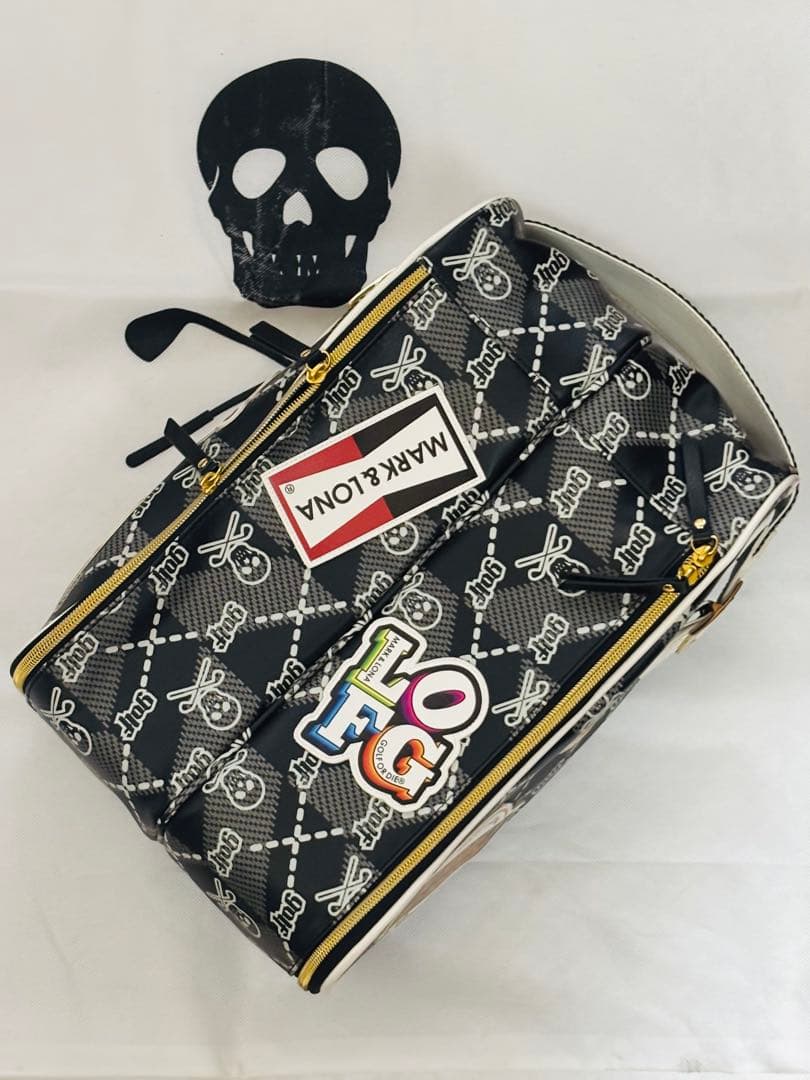 MARK & LONA スカルモノグラム シューズケース 美品