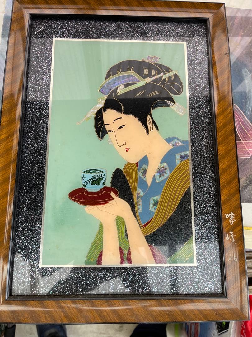 絹本画、手描き画、巻物画