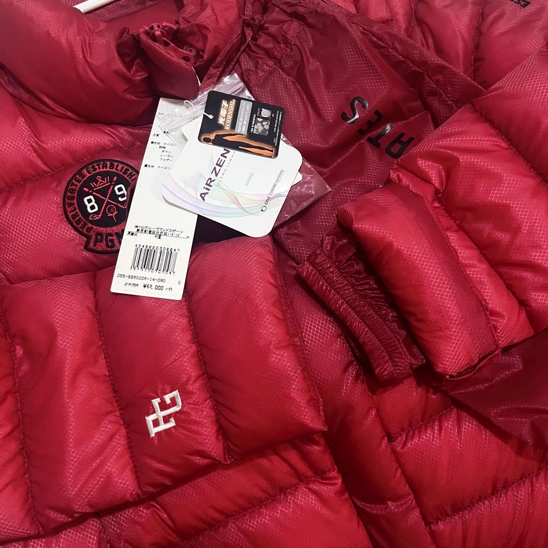 パーリーゲイツ ダウン レッド パッカブルダウンジャケット 収納袋付き ベスト