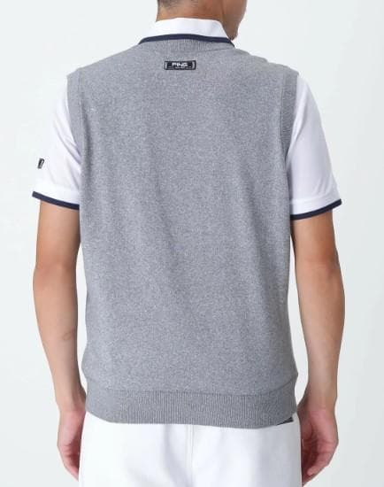 ピンゴルフ　レイヤードツインニット【L寸】グレー　 621-5274900