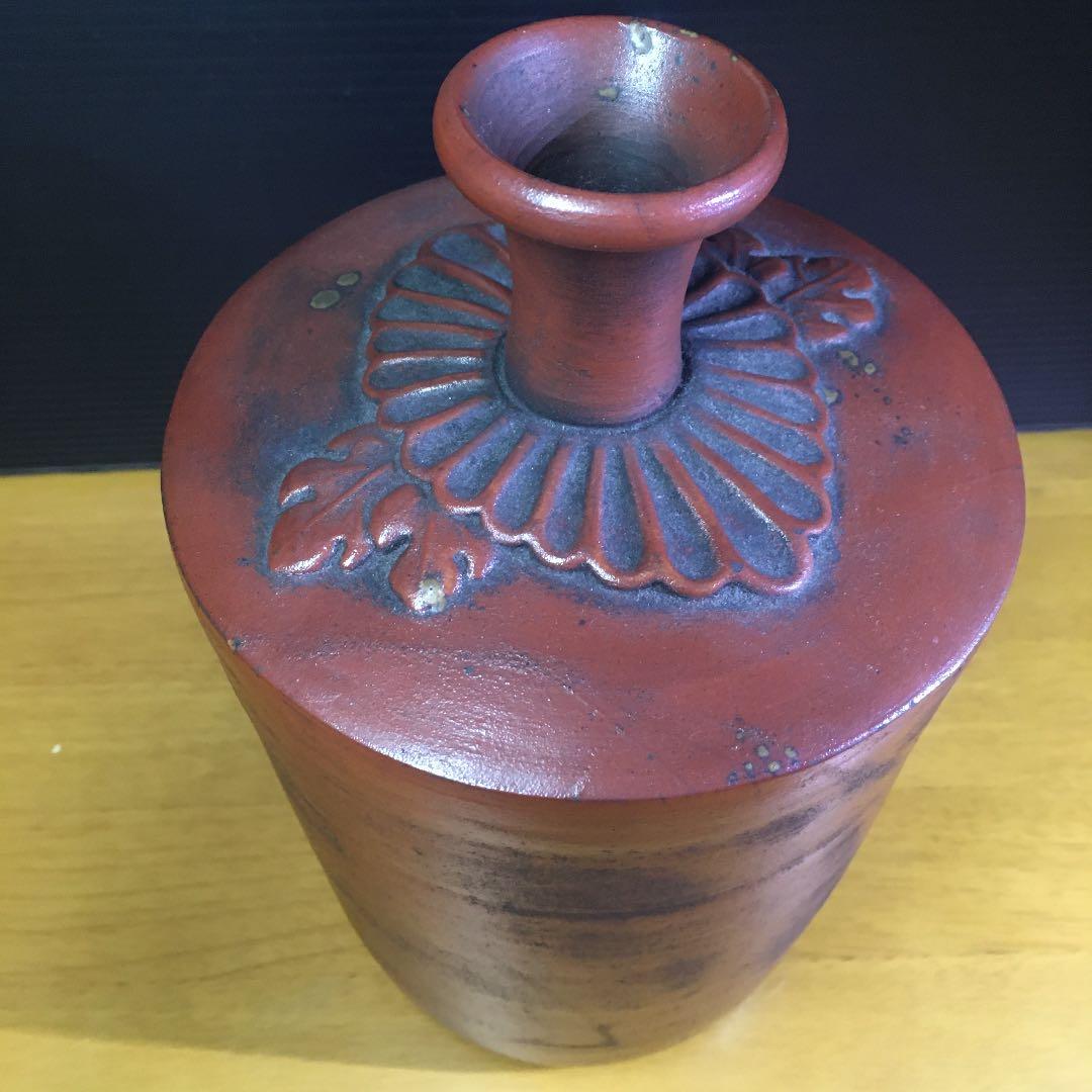 古備前　木ノ葉貼付徳利