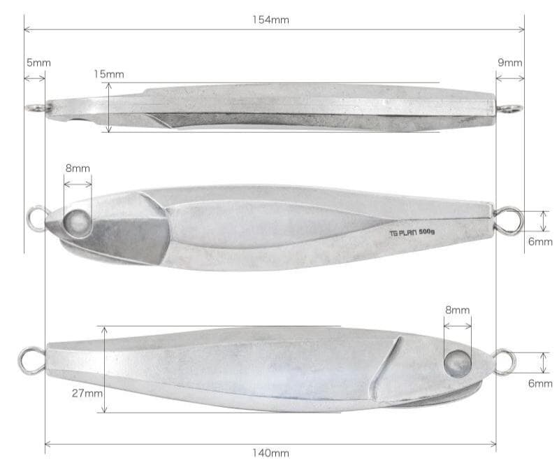 新品 ファンクス TG プレーン タングステン ジグ 500g × 1個