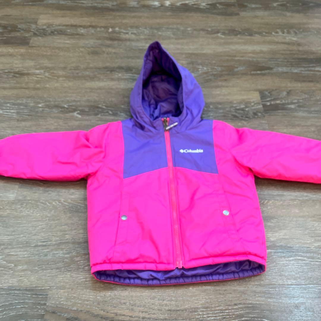 コロンビア　3t 90 100女の子 リバーシブル　スキーウェア