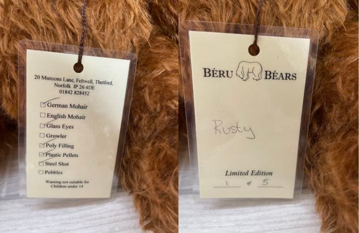 アメリカ製 アーティスト テディベア ヴィンテージ ジャーマンモヘアベルベア