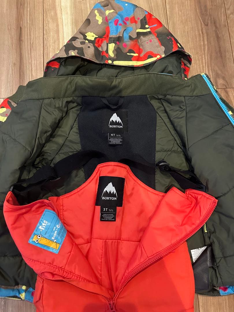 バートン迷彩スノーウェア　３Ｔ　４Ｔ　スキーウェア