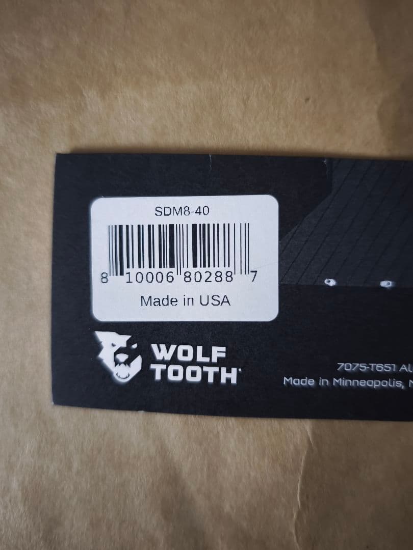 WOLFTOOTH SRAM ダイレクトマウントチェーンリング 40T 美品