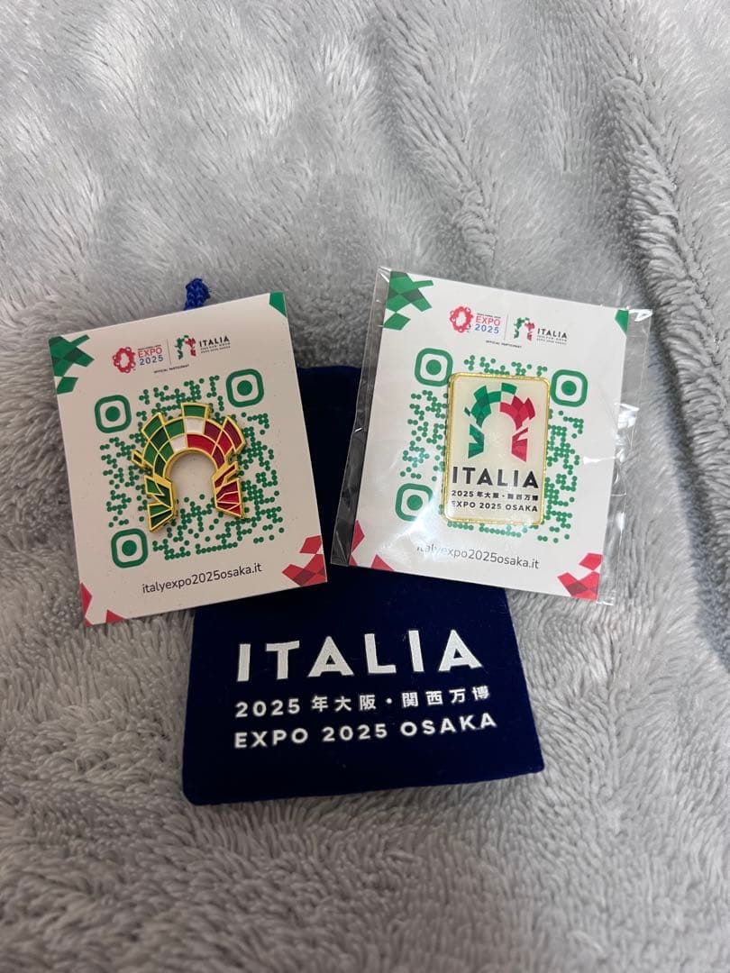 【新品非売品】EXPO大阪　イタリア館　ピンバッチ2種セット