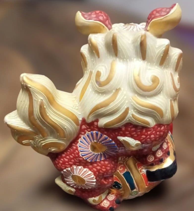 九谷焼　打出の小槌のり獅子