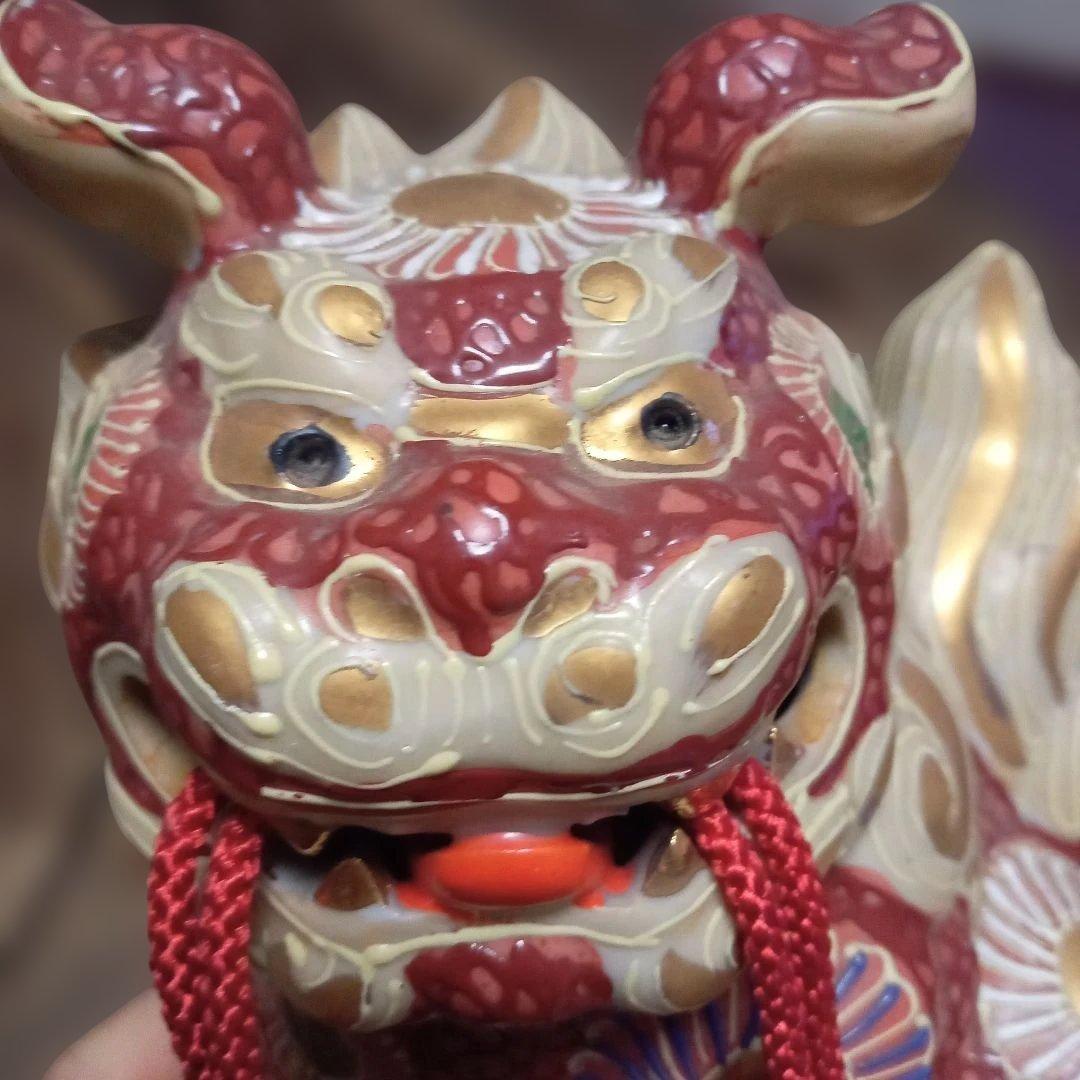 九谷焼　打出の小槌のり獅子