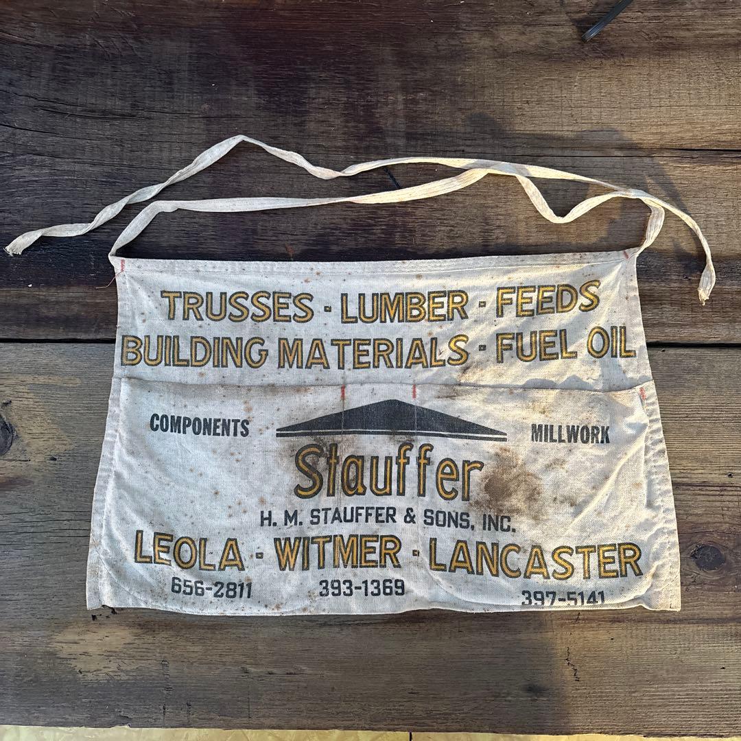 アメリカ ヴィンテージ ワークエプロン Stauffer 当時物