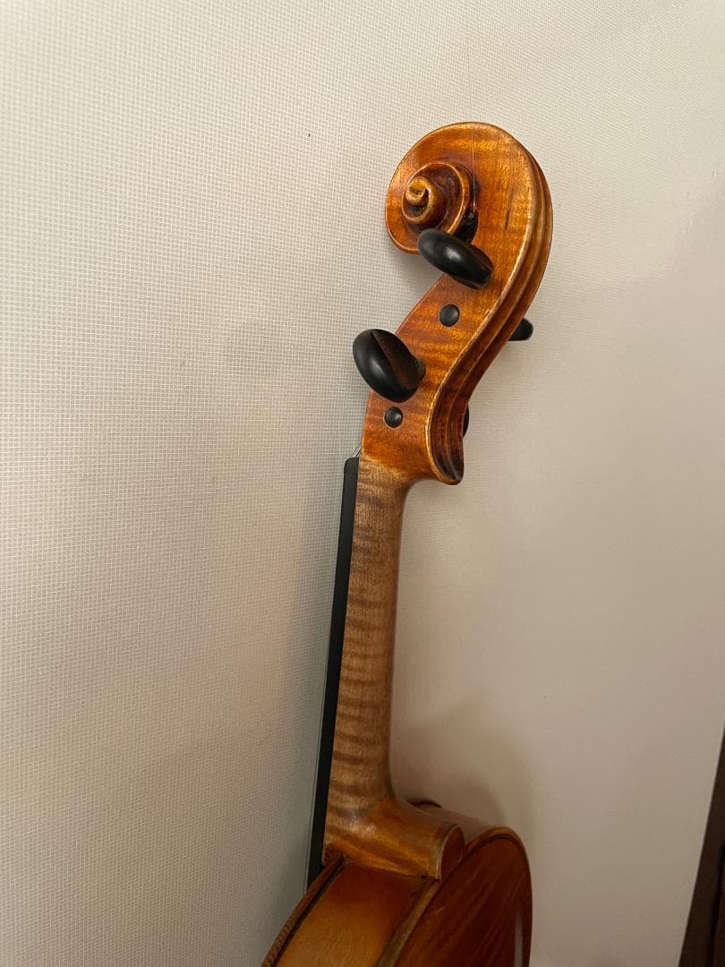 ドイツ製 バイオリン 美しいワンピースバック ４／４サイズ 駒調整済み