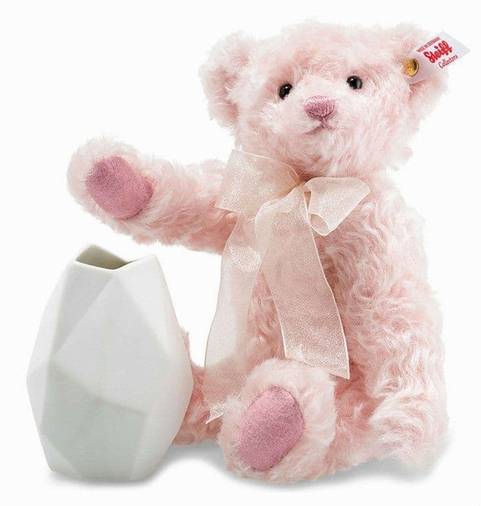 シュタイフ ローズテディベア花瓶付き 世界限定575体