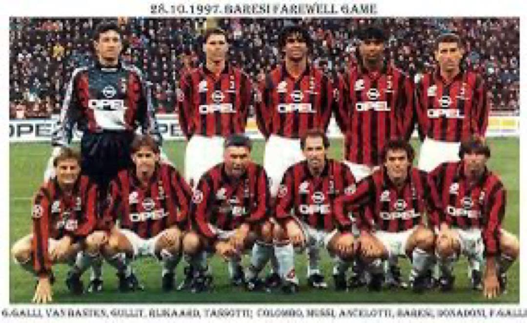 レア！ミラン　バレージ選手引退試合　ユニフォーム　当時物　正規品