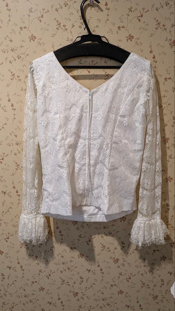 フラメンコ衣装　ツーピース　白