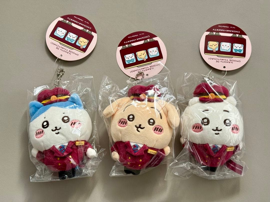 ちいかわ 阪急電車なマスコット うさぎ ハチワレ ちいかわ3体セット