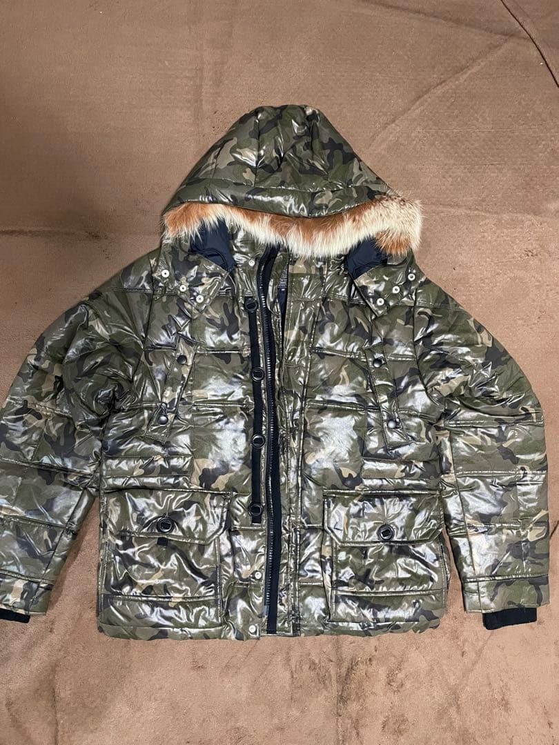 東レ　バウオ　 カモフラージュ ダウンジャケット M