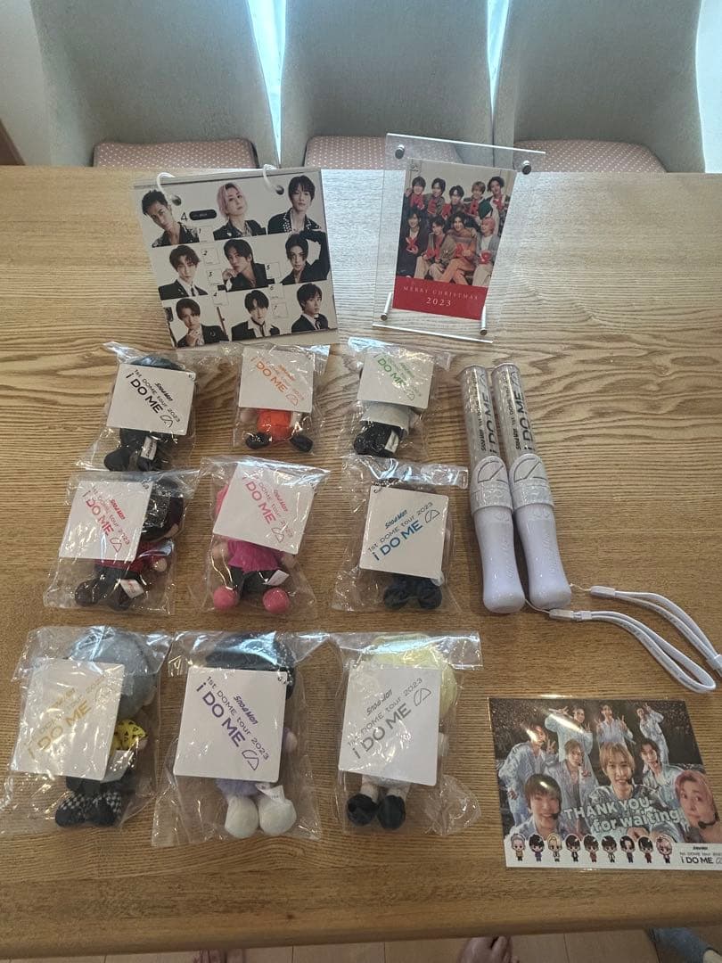 スノーマン ぬいぐるみ9体とペンライトセット