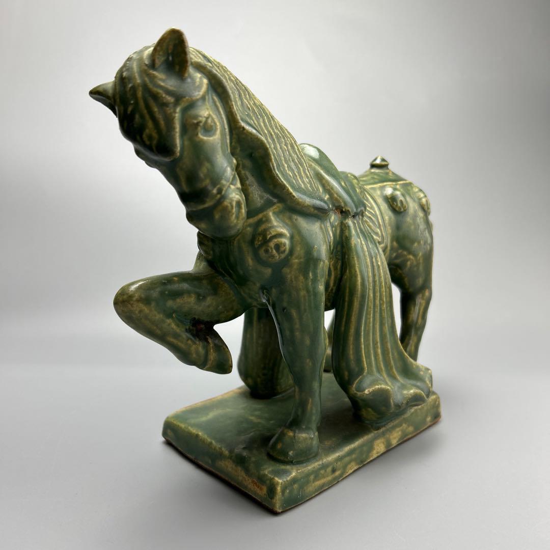 陶器の馬の置物　蔵出し骨董品