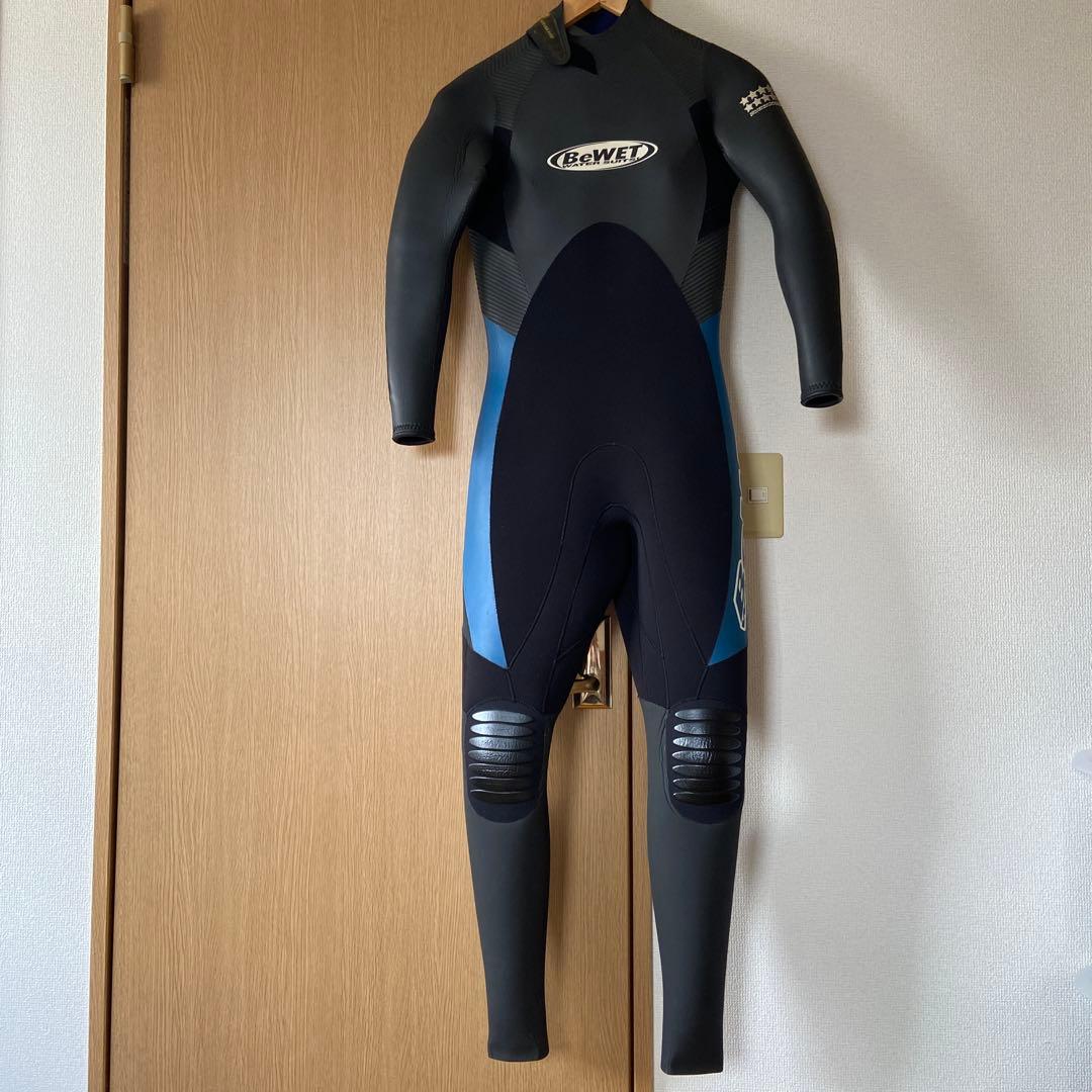 ビーウェット　BEWET 黒青フルスーツウェットスーツセミドライレディース
