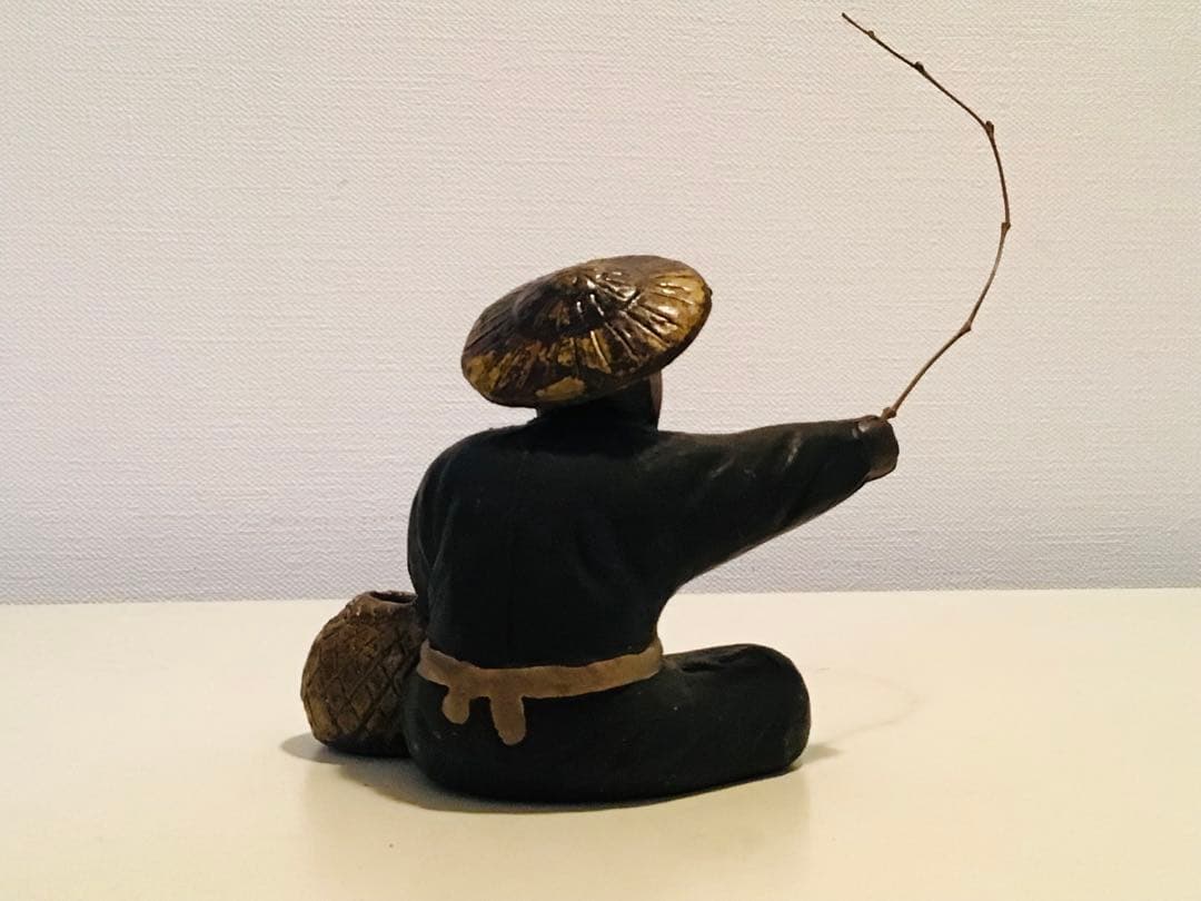 旧家初蔵出し 郷土玩具 民藝品 橋人形 釣り人形 二体セット