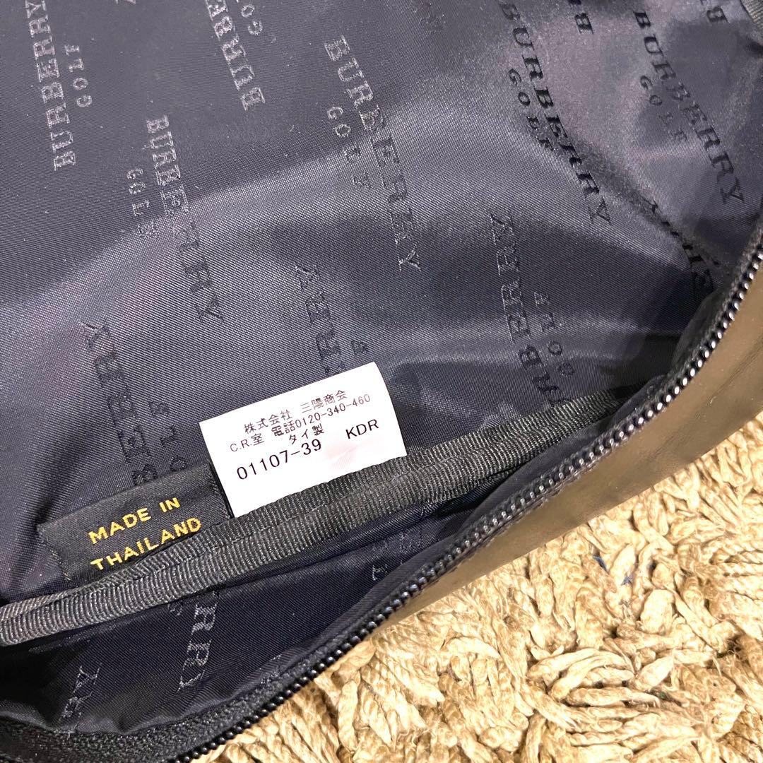 希少　BULBERRY 三陽商会品　ゴルフバッグ　クラブバッグ　ブラック　レザー