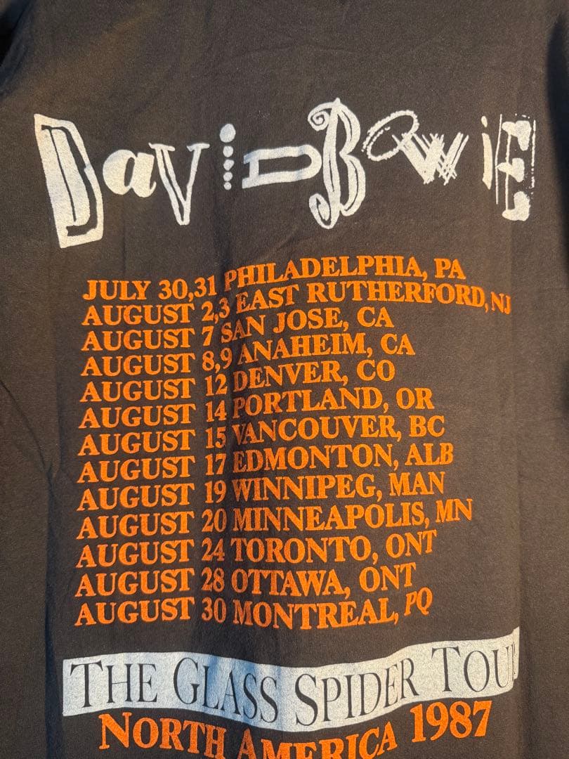 David BOWIE デイビッドボウイ ヴィンテージTシャツ 1987 80s