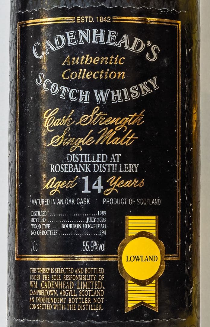 ケイデンヘッド ローズバンク14年1989 スコッチウイスキー 700ml