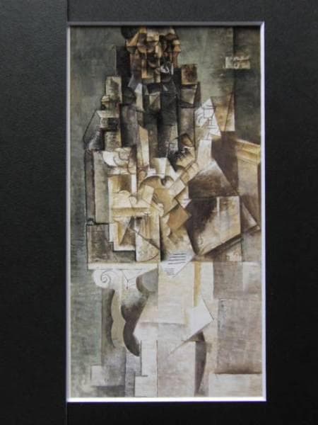 パブロ・ピカソ 「ギターをもつ男」、人物画、巨匠、希少画集画、 新品額装付