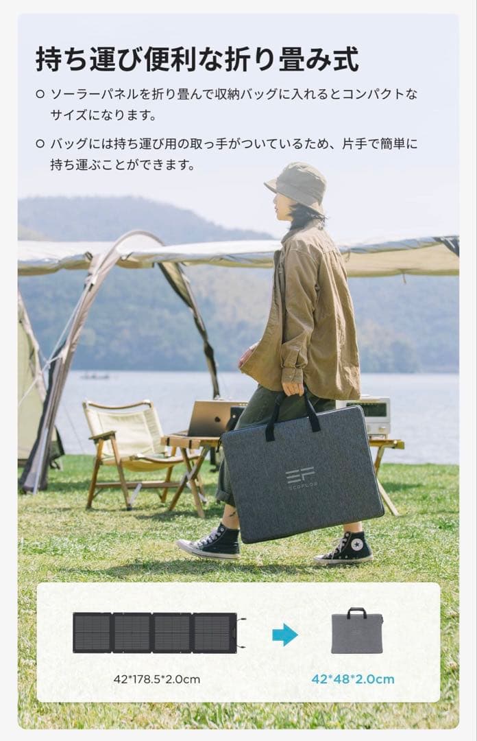 【新品未使用】EcoFlow ソーラーパネル 110W エコフロー