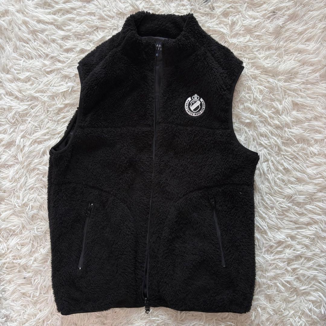 パーリーゲイツ ブルゾン パーカー ベスト ボア ナイロン ブラック 防風