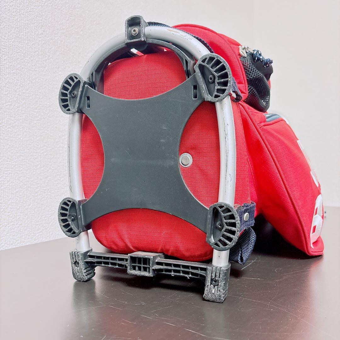 ジャックバニー スタンド式 キャディバッグ 5分割 9型 フードカバー付 レッド