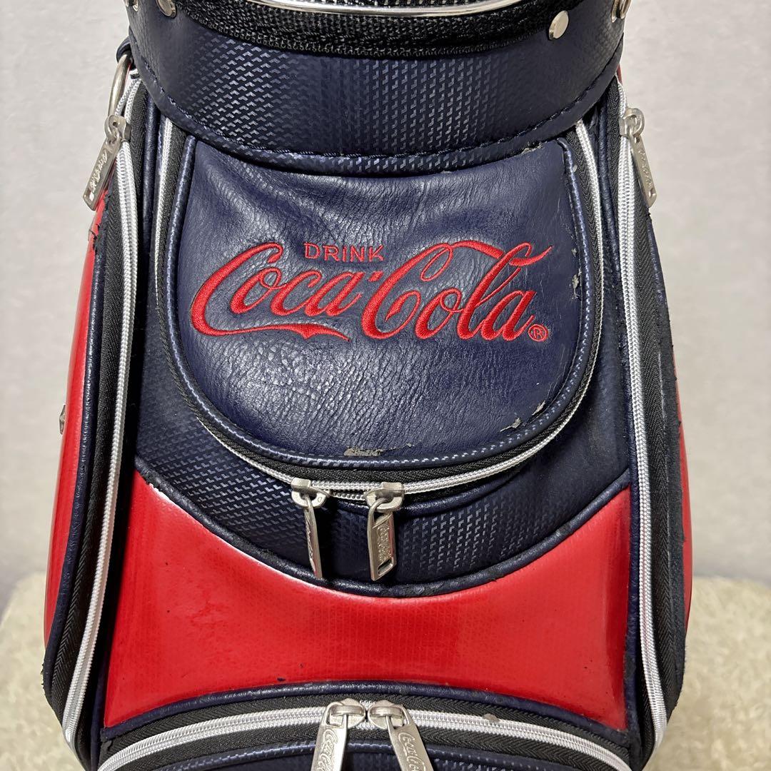 【希少品】 コカコーラ キャディバッグ カート式 8分割 レザー・エナメル仕様