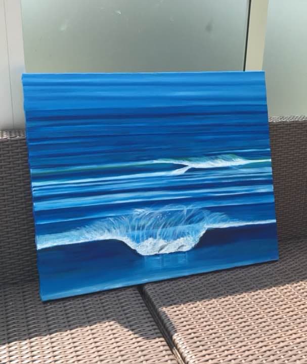 アート♡インテリア♡絵♡海の絵♡ハンドメイド♡ロンハーマン