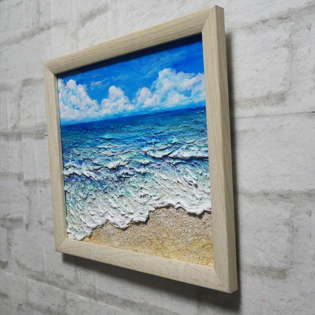 油絵 油彩 油彩画 絵 絵画 【真夏の海】
