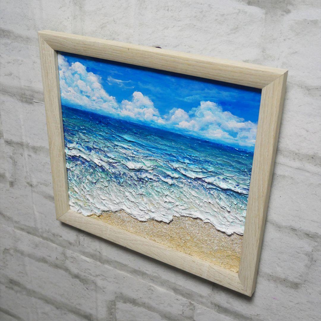 油絵 油彩 油彩画 絵 絵画 【真夏の海】