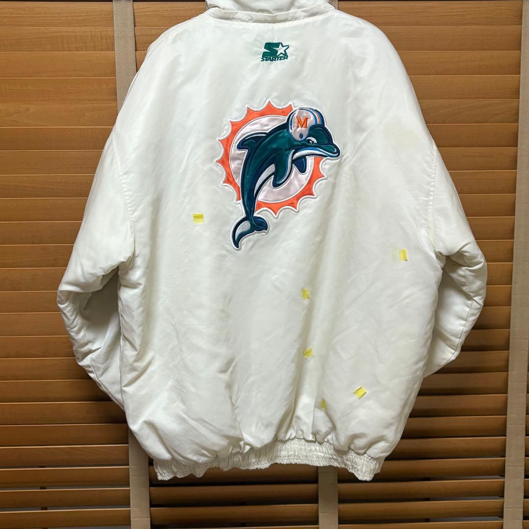 古着Miami Dolphins Starter 中綿ジャケット ホワイト