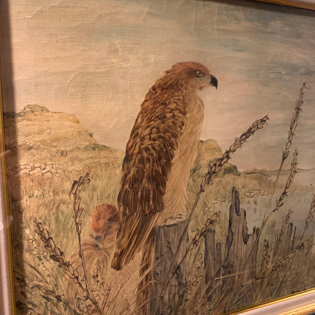 井上覚造 「湖畔」油彩画　10号