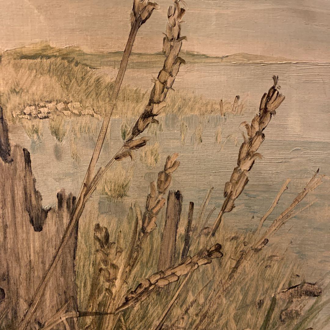 井上覚造 「湖畔」油彩画　10号