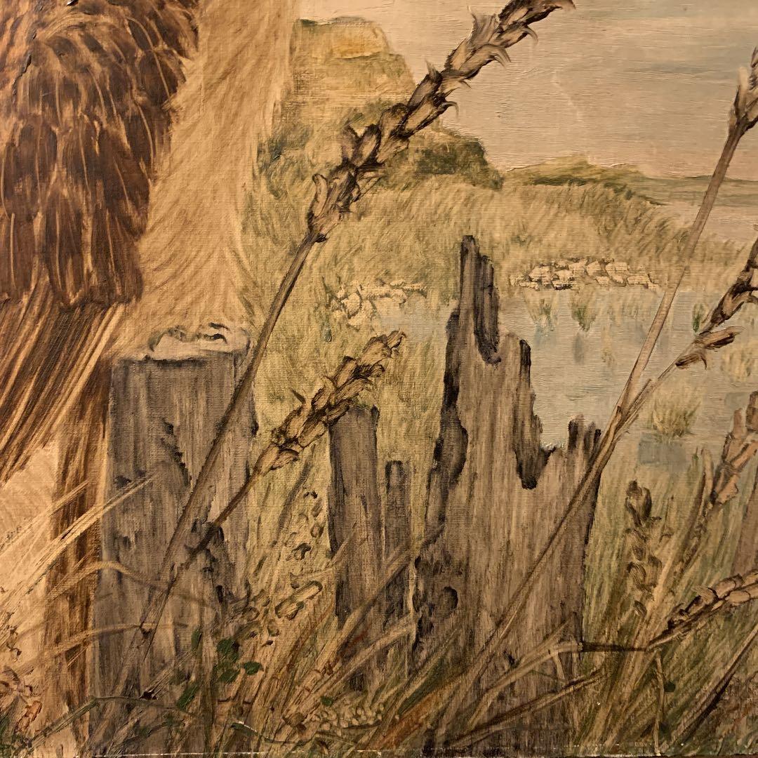 井上覚造 「湖畔」油彩画　10号