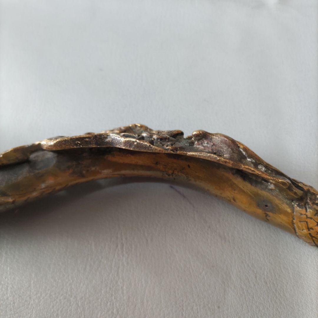 銅製龍置物　如意