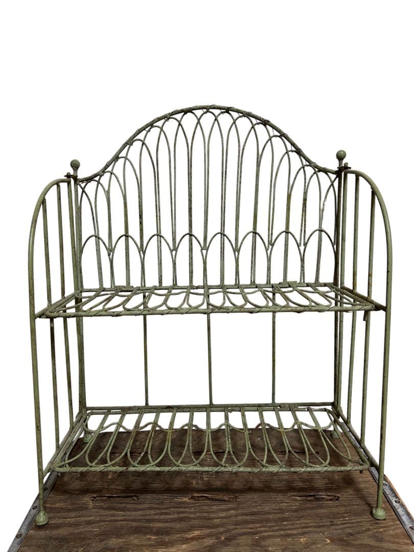 50s ビンテージ アンティーク 折りたたみ ラック 2段 飾り棚 シェルフ