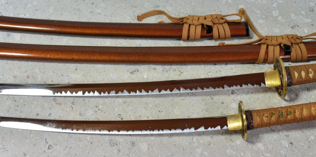 模造刀2振り　日本刀　武闘家　侍　玩具工芸