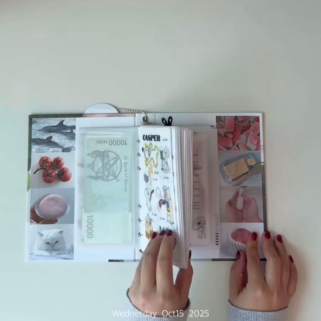 早い者勝ち　韓国　貯金　バインダー　カバー　A5 リフィル　トマト