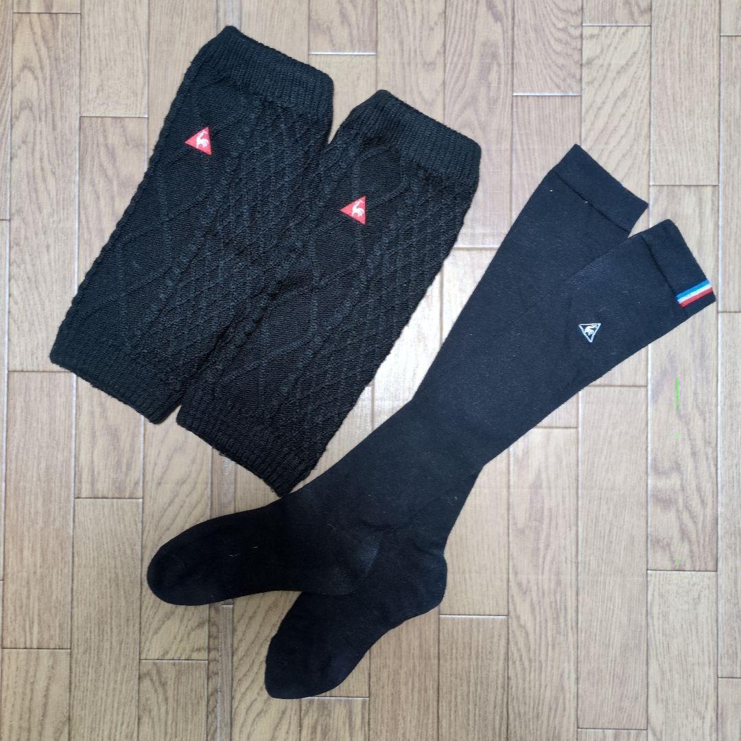 Le Coq Sportif ゴルフウェア 黒×白 コーデセット／サイズ7（S）